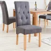Edler Kolonial Stuhl CASA mit Nackenrolle grau Vintage Look Produktbild-Vorschau 1