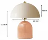 Opviq, Moderne Tischlampe mit Metallkörper, Salmon, 32 cm Produktbild-Vorschau 3