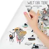 Muralo FOTOTAPETE für Kinder WELTKARTE Tiere Pflanzen Produktbild-Vorschau 5