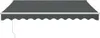 A dark gray awning with a white roller bar and a scalloped edge, shown against a white background. Náhled obrázku produktu