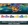 A world map with colorful markers and a row of colored flags below, with text overlay. Anteprima dell’immagine prodotto