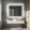 Badspiegel mit LED Beleuchtung 110x80 cm Bella - Horizontal Produktbild-Vorschau 4