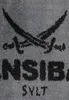 A close-up view of a gray bath mat with a black logo and text. Produktbild-Vorschau