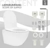 LuxeBath Spülrandloses Hänge-WC mit Nano Beschichtung, Weiß Produktbild-Vorschau 6