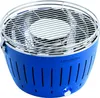 A blue LotusGrill charcoal grill is shown against a white background. Produktbild-Vorschau
