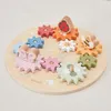 VIGA PolarB Holzzahnräder Montessori Lernpuzzle Bunt Produktbild-Vorschau 2