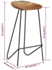 vidaXL Tabouret de bar 2 pcs. Bois massif acacia Voir les images du produit 11