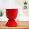 Eierbecher 4er Set, Ø 5x7 cm, in Rot aus Keramik Produktbild-Vorschau 3