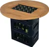 vidaXL Bierkastentisch Teak 70 cm Produktbild-Vorschau 2