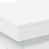 Close-up of a white table or cabinet surface. Voir les images du produit