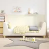 vidaXL Kinderbettgestell mit Kopfteil Creme 80 x 160 cm Produktbild-Vorschau 3