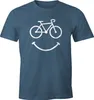 Fahrrad Herren T-Shirt Smile Happy Bike Radfahren Fun-Shirt Produktbild-Vorschau 1