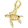 Schildkröte Charm Anhänger Echtsilber I 24K Gelbgold vergoldet

 Produktbild-Vorschau
