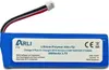 A blue lithium-polymer battery with a white label containing product information and a connector with three wires. Produktbild-Vorschau