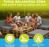 People enjoying an outdoor gathering with a modular sofa made from pallets. Náhľad obrázku produktu