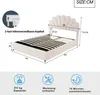 A diagram showing the dimensions and features of a bed frame, with additional icons indicating capacity, tools, and assembly time. Náhľad obrázku produktu