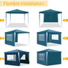 ISOISL Pavillon 3x3 m Blau Partyzelt Gartenpavillon mit Produktbild-Vorschau 6