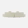 sweeek - Organisches 5-Sitzer-Sofa mit Bouclé-Bezug - Creme Produktbild-Vorschau 2