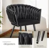 Set de chaises de salle à manger Astano velours design noué Voir les images du produit 4
