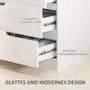 Commode HOMCOM à 4 tiroirs pour le salon, blanc brillant Voir les images du produit 5