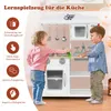 COSTWAY Kinderküche Holz, Kinder Spielküche mit Zubehör, Produktbild-Vorschau 8