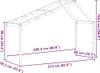 vidaXL Dach für Kinderbett 213x95,5x144,5 cm Massivholz Produktbild-Vorschau 8