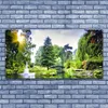 Glasbilder 140x70 Wandbild Druck auf Glas Wald Wasserfsll Produktbild-Vorschau 2