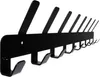 A black coat rack with multiple hooks, shown against a white background. Anteprima dell’immagine prodotto