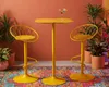 Table de bar Clox 60 x 60 x 103 cm Métal Jaune Voir les images du produit 5