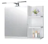 Spiegelschrank 60x50 Weiß, Badezimmerschrank mit Ablagen, Produktbild-Vorschau 1