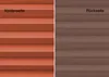 A split image showing the front and back of a pleated blind in different colors. Produktbild-Vorschau