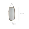 A mirror with dimensions indicated by text overlays. Podgląd zdjęcia produktu
