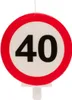 Kuchenkerze 6,3 cm Verkehrszeichen Nummer 40 Produktbild-Vorschau 2