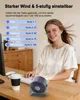Stolný ventilátor, 2 v 1, USB ventilátor s digitálnym LED Náhľad obrázku produktu 4