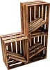 Obstkiste 40 x 30 x 25 cm  3er SET Geflammt Produktbild-Vorschau 3