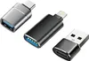 Three USB OTG adapters are arranged on a white background. Produktbild-Vorschau