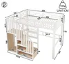 Lit mezzanine 140x200 cm avec escalier de rangement, Voir les images du produit 7