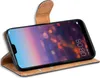A book-style phone case with a phone inside, shown from a diagonal angle. Anteprima dell’immagine prodotto