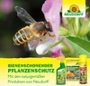 A bee on a flower with product packaging in the background. Produktbild-Vorschau
