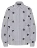 Weiße Bluse Größe 36 mit Hemdkragen, Streifen und Produktbild-Vorschau 10