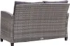 vidaXL Canapé de jardin 2 places avec coussins Noir 124 cm Voir les images du produit 9
