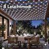 2X2m 144 LED Lichterkette Netz Lichternetz Weiß 8Modi Produktbild-Vorschau 4