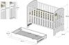 ZEE STAR 2in1 Babybett 120x60 cm Weiß Rosa Stern mit Produktbild-Vorschau 4