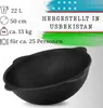 Flacher Gusseisen Camping-Kessel Kazan 22 L NAMANGAN mit Produktbild-Vorschau 6