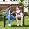 COSTWAY Polyrattan Gartenbank mit Sitzkissen, Balkontank Produktbild-Vorschau 4