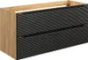 Waschtischunterschrank 120cm in Eiche mit schwarz Produktbild-Vorschau 1