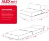 Klappmatratze 70x200 cm Futonsofa Kaltschaum Polyurethan Produktbild-Vorschau 7