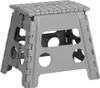 A gray folding step stool is shown against a white background. Náhľad obrázku produktu