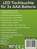 LED Tischleuchte 26cm Weiß 3xAA A Batterie dimmbar Licht Produktbild-Vorschau 14