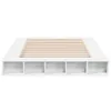 vidaXL Postel White 160x200 cm Dřevěný materiál Náhled obrázku produktu 3